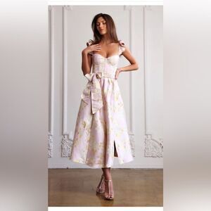 v. chapman hollyhock ruffled corset mini dress V. Chapman Hollyhock Dress in Baroque Rose in Size 0